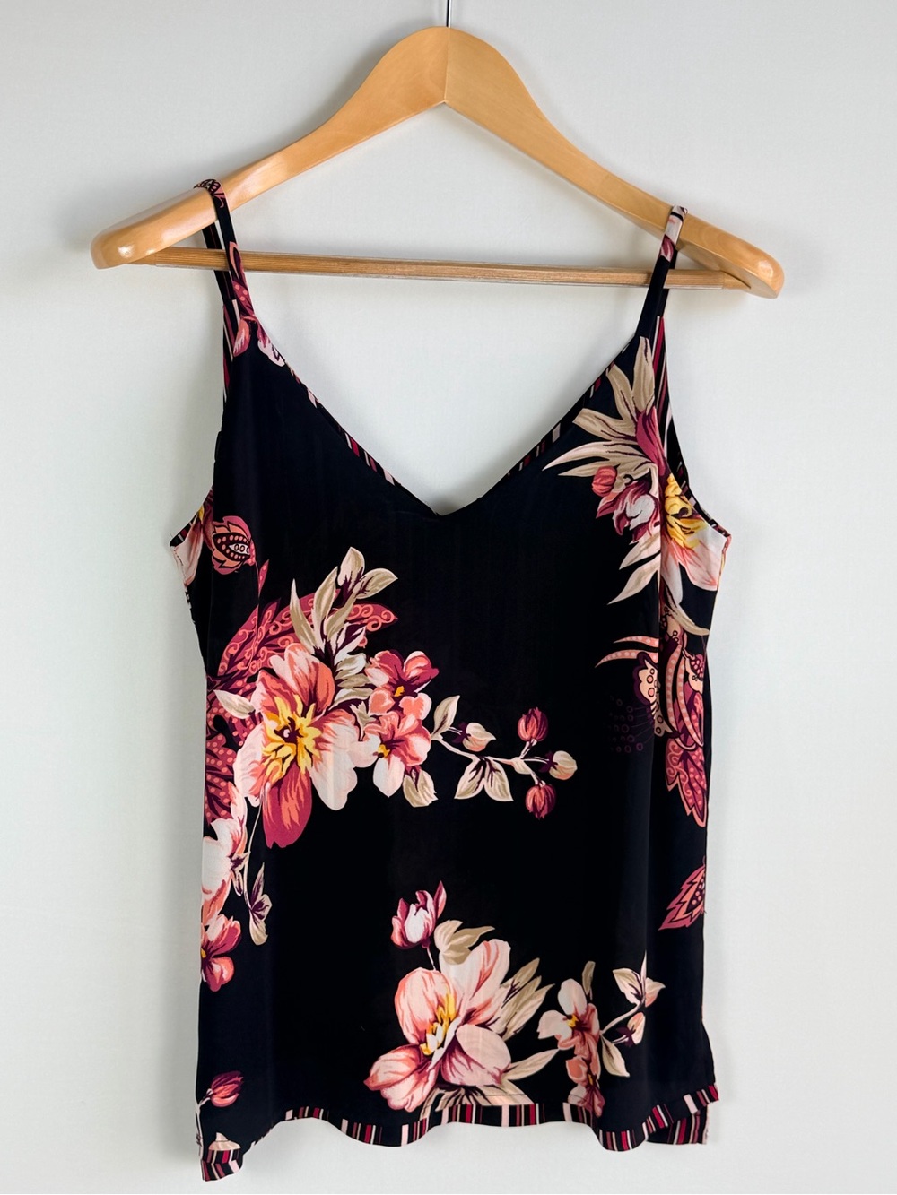 White House Black Market Reversible Floral Striped Cami Tank Top Small